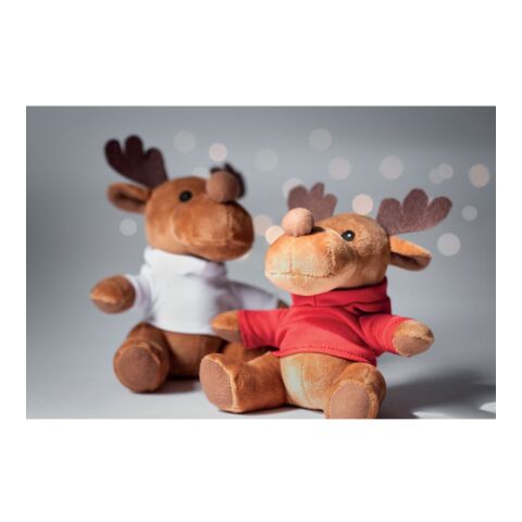 Renne en peluche avec capuche rouge | sans marquage | non disponible | non disponible | non disponible