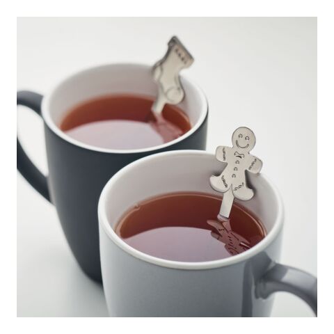 Set  4 cuillères à thé de Noël argent mate | sans marquage | non disponible | non disponible