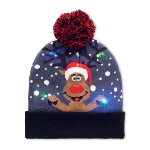 Bonnet de Noël tricoté avec LED bleu | sans marquage | non disponible | non disponible | non disponible