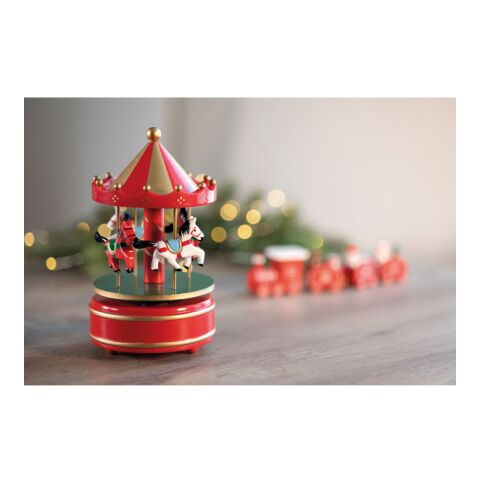 Boîte à musique mini carrousel multicolore