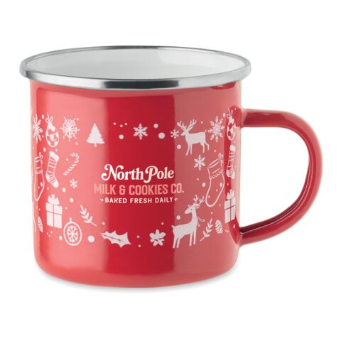 Mug de Noël en émail 300ml rouge