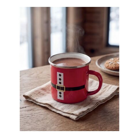 Mug vintage Père Noël 300ml. rouge