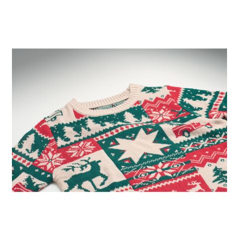 Pull de Noël tricoté S-M beige