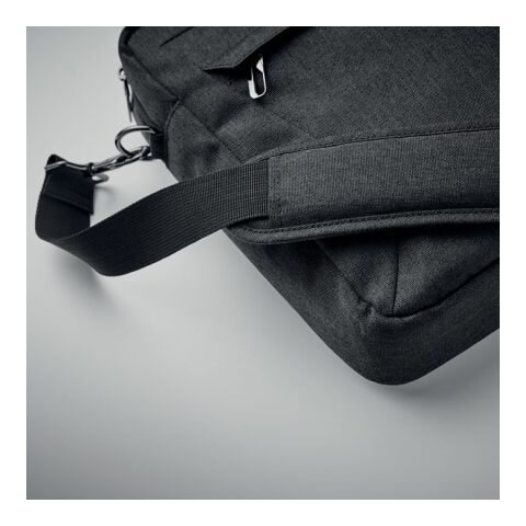 Sacoche pour ordinateur avec sangle trolley RPET 600D noir | sans marquage | non disponible | non disponible | non disponible