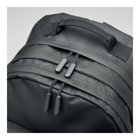 Sac à dos ordinateur RPET 300D avec bretelles rembourrés noir | sans marquage | non disponible | non disponible | non disponible