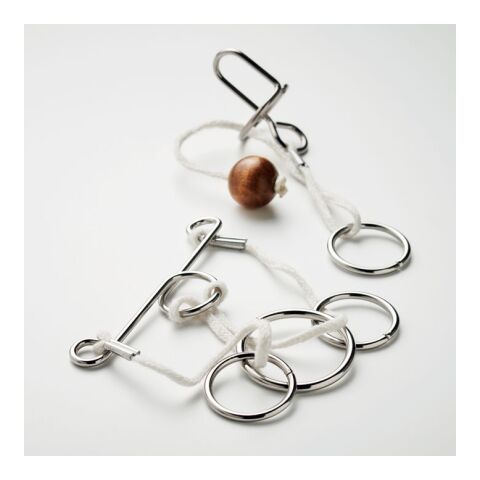 Jeu de 2 casse-tête en métal argent | sans marquage | non disponible | non disponible | non disponible