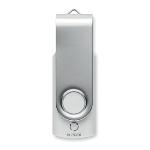Clé USB 16G en ABS recyclé blanc | sans marquage | non disponible | non disponible | non disponible