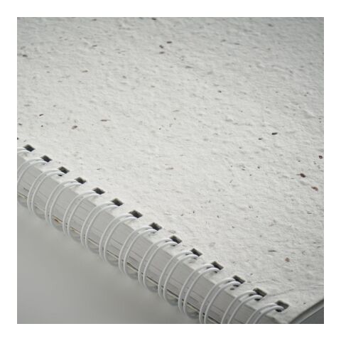 Carnet A5 couv. papier semence blanc | sans marquage | non disponible | non disponible