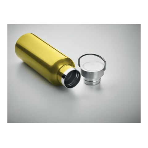 Bouteille isolant double paroi 500 ml avec poignée lime | sans marquage | non disponible | non disponible | non disponible