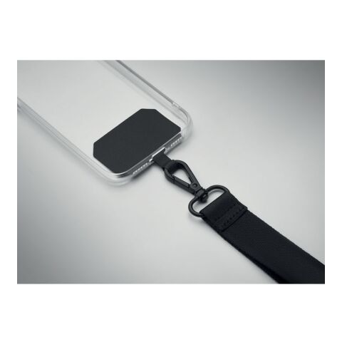 Sangle en polyester téléphone noir | sans marquage | non disponible | non disponible | non disponible
