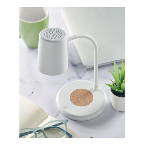 Lampe haut-parleur &amp; chargeur blanc | sans marquage | non disponible | non disponible