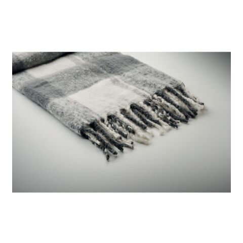 Couverture en mohair à carreaux gris | sans marquage | non disponible | non disponible | non disponible