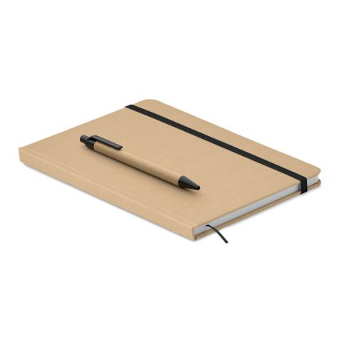 Carnet A5 en carton recyclé noir | sans marquage | non disponible | non disponible
