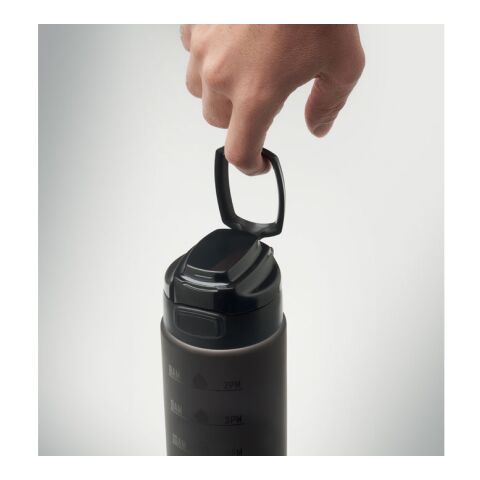 Bouteillen de sport RPET 1L noir | sans marquage | non disponible | non disponible | non disponible