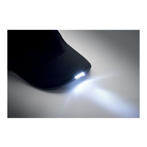 Casquette en coton LED à 5 pans noir | sans marquage | non disponible | non disponible | non disponible