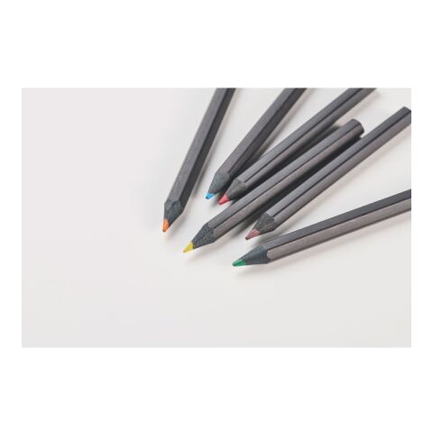 6 crayons de couleur noir | sans marquage | non disponible | non disponible | non disponible