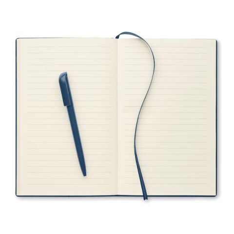Cahier A5 en PU avec stylo Marine foncé | sans marquage | non disponible | non disponible | non disponible