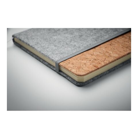 Carnet A5 en liège RPET gris | sans marquage | non disponible | non disponible | non disponible