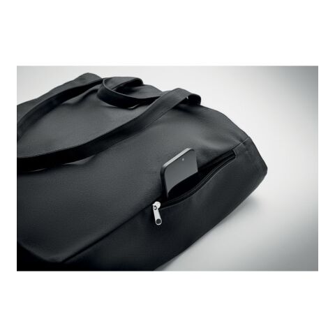 Sac shopping en coton recyclé noir | sans marquage | non disponible | non disponible | non disponible