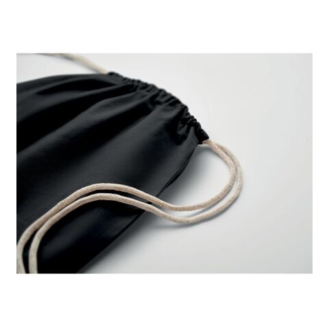 Sac à cordon Fairtrade 180gr noir | sans marquage | non disponible | non disponible | non disponible