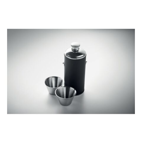 Bouteille avec gobelets noir | sans marquage | non disponible | non disponible