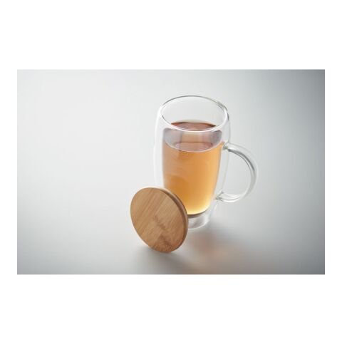 Mug en verre double paroi 450ml transparent | sans marquage | non disponible | non disponible | non disponible