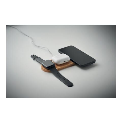 Chargeur sans fil 3 en 1 15W bois | sans marquage | non disponible | non disponible | non disponible