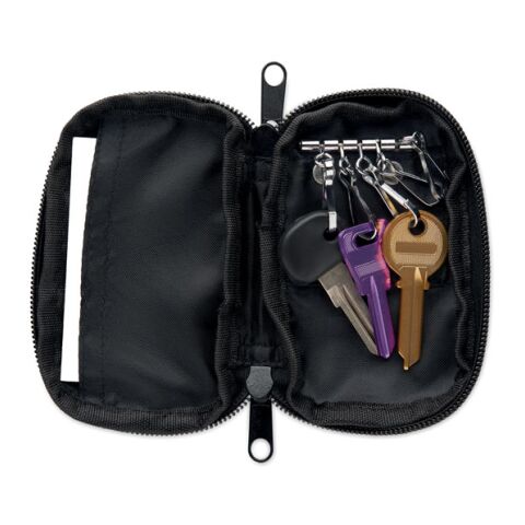 Trousse à clés en 300D RPET noir | sans marquage | non disponible | non disponible | non disponible
