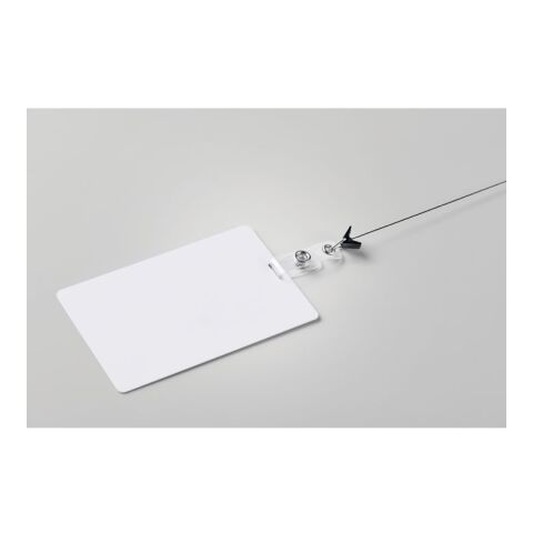 Badge lanyard 120 x 80mm blanc | sans marquage | non disponible | non disponible | non disponible