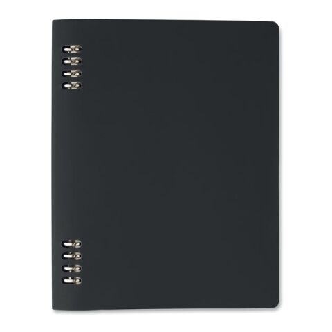 Cahier A5 rechargeable en PU noir