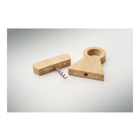 Support décapsuleur en bambou bois
