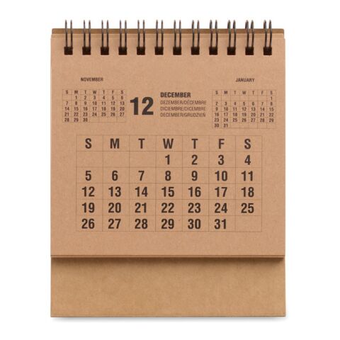 Calendrier de bureau de 4 ans beige