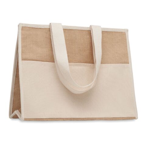 Sac shopping en toile et jute beige | sans marquage | non disponible | non disponible | non disponible