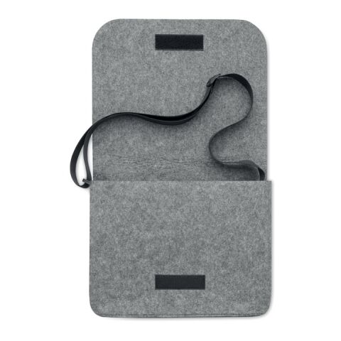 Sac messager en feutre RPET gris | sans marquage | non disponible | non disponible | non disponible