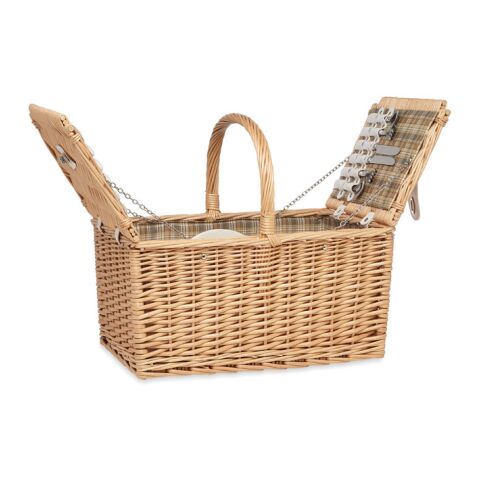 Panier pique-nique en osier 4 bois | sans marquage | non disponible | non disponible