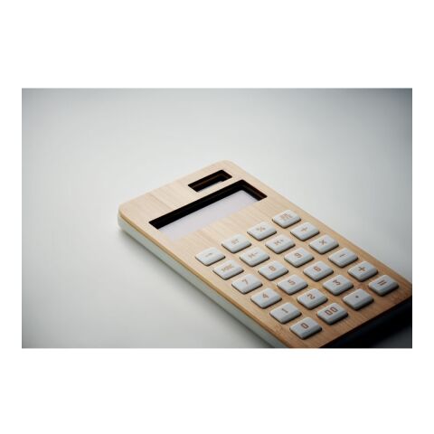Calculatrice 12 chiffres en bambou bois | sans marquage | non disponible | non disponible | non disponible
