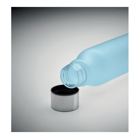 Bouteille en RPET 600ml bleu clair/transparent | sans marquage | non disponible | non disponible