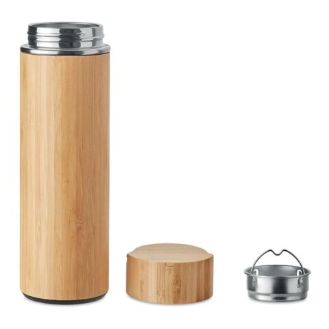 Bouteille à double paroi 480 ml bois | sans marquage | non disponible | non disponible | non disponible