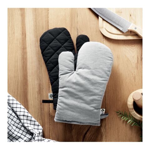 Gant de cuisine en coton organi gris | sans marquage | non disponible | non disponible | non disponible