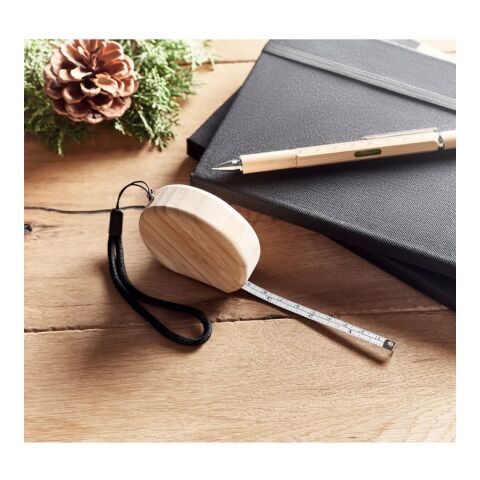 Mètre à ruban en bambou 2m bois | sans marquage | non disponible | non disponible | non disponible