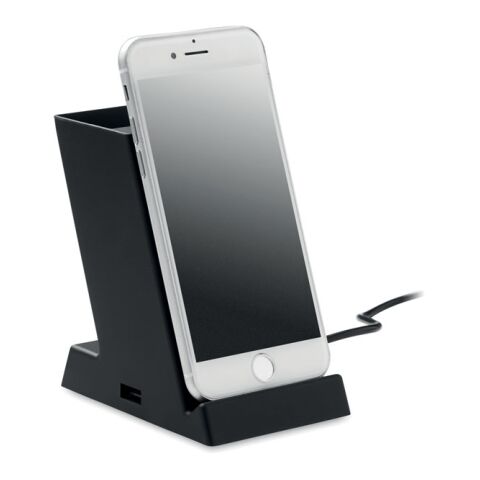 Chargeur sans fil 10W en ABS noir | sans marquage | non disponible | non disponible