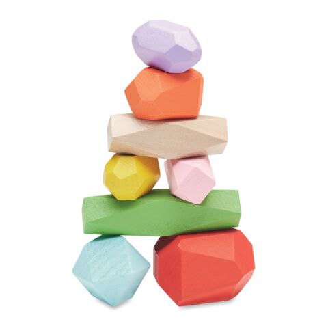 8 stacking wood rocks in pouch beige | sans marquage | non disponible | non disponible | non disponible