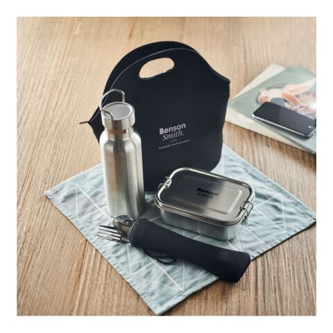 Lunch set in stainless steel noir | sans marquage | non disponible | non disponible | non disponible