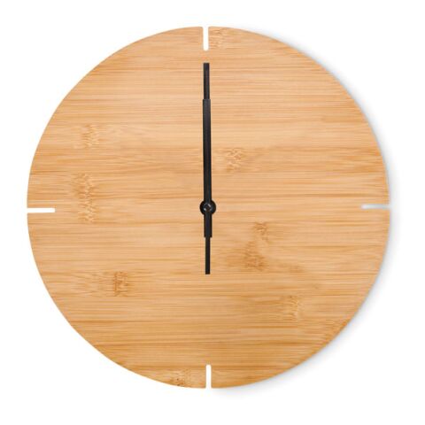 Round shape bamboo wall clock bois | sans marquage | non disponible | non disponible