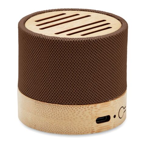Bamboo RPET wireless speaker Chocolat | sans marquage | non disponible | non disponible | non disponible