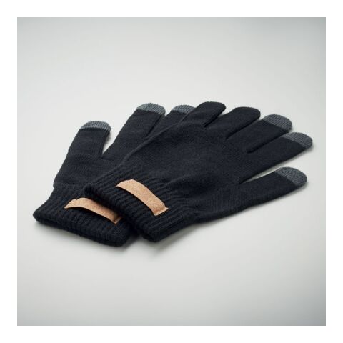 Gants tactiles en RPET noir | sans marquage | non disponible | non disponible | non disponible