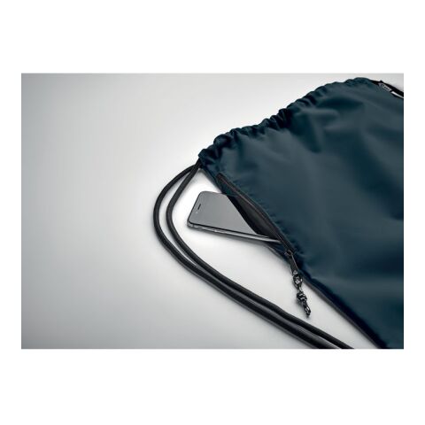 Grand sac à cordon 300D RPET Marine foncé | sans marquage | non disponible | non disponible | non disponible