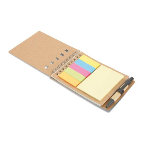 Carnet avec stylo et feuillets beige | sans marquage | non disponible | non disponible