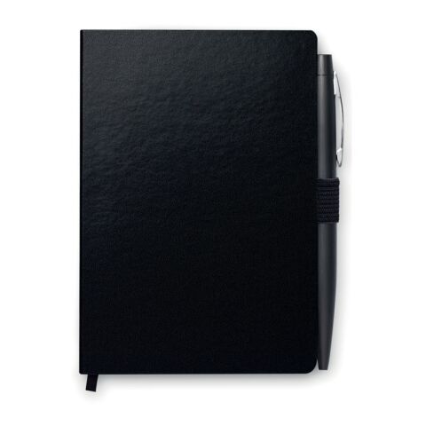 Carnet de note avec stylo A6 - pages lignées noir | sans marquage | non disponible | non disponible | non disponible