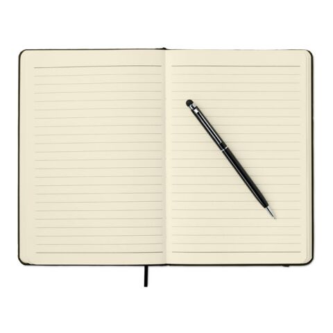 Carnet de note A5 avec stylo - pages lignées noir | sans marquage | non disponible | non disponible | non disponible